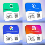 Personlig Akryl QR-Skylt Med NFC För Sociala Medier